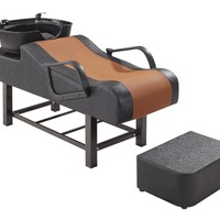 Lit de lavage de cheveux pas cher pour spa capillaire, lit de lavage de cheveux de salon, bac en plastique avec pieds