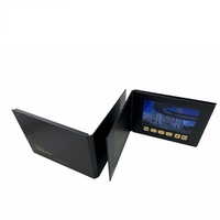 Meilleure publicité promotionnelle écran lcd 7 pouces, affiche vidéo, carte de vœux vidéo avec estampage or et impression UV