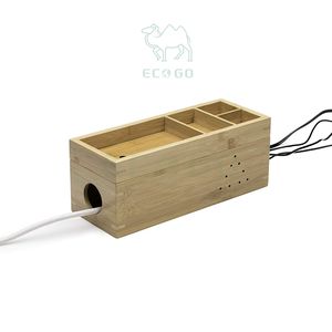 Boîte de rangement de câble en bambou écologique Fabricant de boîte de câble Gestion de boîte de câble Nouveau style de boîte de rangement de câble - Product Image 3