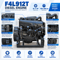 Moteur diesel refroidi par air SCDC Deutz F4L912T 56-71HP 4 cylindres pour groupe électrogène diesel, production d'énergie industrielle