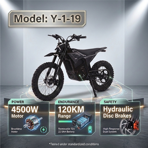 New 4500W <b>72V</b> Brushless Racing Dirt Bike for Adults 40MPH High Speed 19" Wheel 75 Miles Range Removable <b>Battery</b> off Road E-Moto - Product Image 2