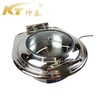 Réchaud de buffet électrique de luxe Kuntai en acier inoxydable, 6L, 440W, 220-240V, chauffe-plats moderne pour hôtels et restaurants