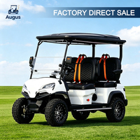 Carrito de Golf Eléctrico para 6 Pasajeros, Cabina Espaciosa, Asientos Cómodos, Carrito Utilitario de 4 Ruedas para Alquiler en Complejos Turísticos