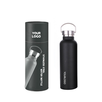 Bouteille d'eau isotherme en acier inoxydable à double paroi avec logo personnalisé, étiquette privée, 17 oz, 32 oz, large ouverture, revêtement poudré, pour la salle de sport et le sport