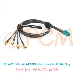 TE MATE-AX 4 en 1 Mini FAKRA a 4 SMA Enchufe macho LEONI <span class=keywords><strong>Dacar</strong></span> 462 RF Cable de extensión coaxial para antena de radio Navegación GPS 50cm - Product Image 2