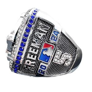 Anillo de madera de aleación chapada en oro del campeonato 2024 Anillos de moda hechos de joyería de aleación duradera - Product Image 4