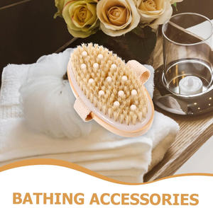 Bath Supplies Natural Bristle Wooden <b>Dry</b> Body Brush for Skin Wholesale - Product Image 4