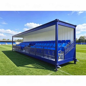 Rental Grandstand 63 Seater Movable Grandstand Container Mobile Portable Grandstand Stadium Seating Bleachers with Roof Canopy - Product Image 1