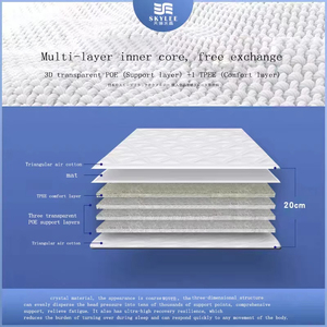 Nệm Skylee 4D hỗ trợ cao, tháo rời, giặt được, thoải mái, gấp gọn được, chất liệu polymer đàn hồi cao, thoáng khí. - Product Image 2