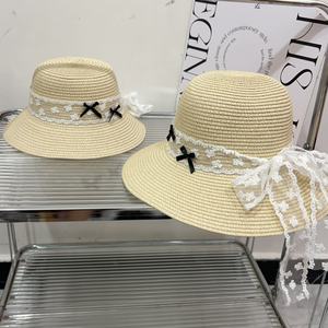 Sombrero de Paja para Mujer, Estilo Pescador, con Malla y Lazo, Protección Solar, para Viajes y Actividades al Aire Libre - Product Image 5