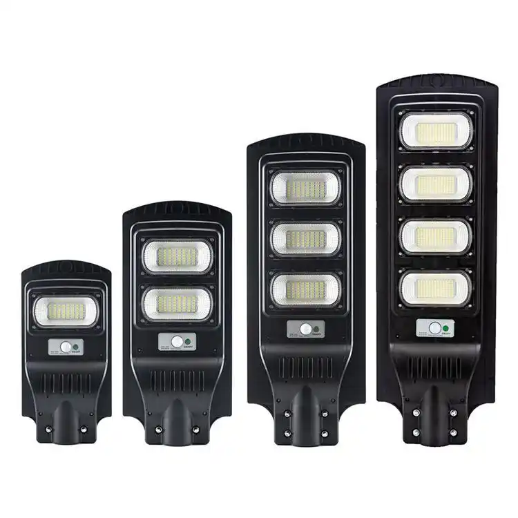 DHL Lampu Sensor Senja LED Luar Ruangan, Lampu Jalanan Led Tenaga Surya 30W 60W 90W 120W Remote Control