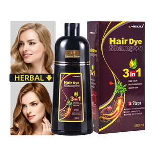 Shampoo Colorante per Capelli OEM Organico Naturale 3 in 1, Prodotti di Bellezza Senza <span class=keywords><strong>Ammoniaca</strong></span> 500ml, Copre Capelli Grigi Bianchi e Neri - Product Image 5