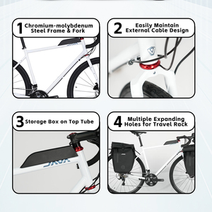 <strong>JAVA</strong> BRECCIA 22 Speed 700C Disc Brake OEM Vintage Touring Light <strong>Classic</strong> Gravel Bike Chromium-molybdenum Steel Bicycle - Product Image 4