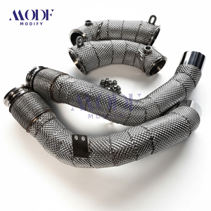 Tuyau d'échappement turbo haute performance avec protection thermique pour BMW F90 M5 S63 4.4T, kit de tuyau d'échappement à barrière thermique avancée - Product Image 5