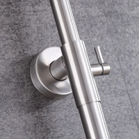 Mitigeur de douche mural moderne à poignée unique, finition chrome, effet pluie, en acier inoxydable 304 brossé, avec cartouche céramique, garantie 5 ans