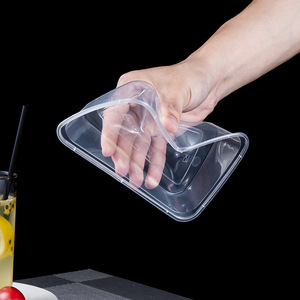 Material para microondas PP5, Envasado de comida rápida, contenedor <span class=keywords><strong>rectangular</strong></span> de plástico para alimentos con tapa - Product Image 3