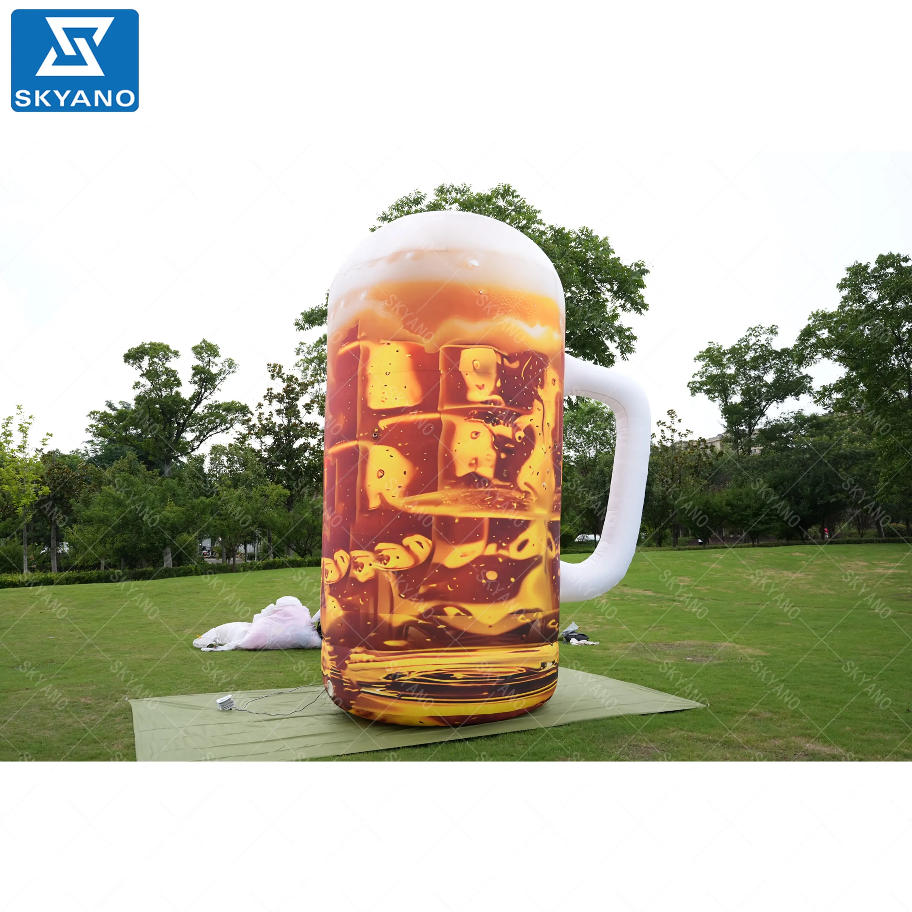 Botella de cerveza inflable personalizada modelo de vaso de cerveza inflable