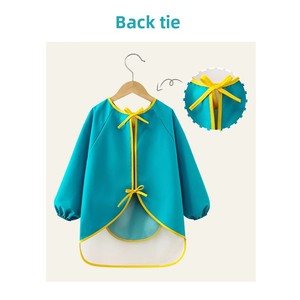 <span class=keywords><strong>Tablier</strong></span> imperméable en TPU à manches longues pour enfants, à porter à l'envers, pour la maternelle, garçons et filles, motif animaux de dessin animé - Product Image 2