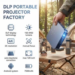 Proyector DLP Portátil de Bolsillo con Enfoque Inteligente Android AI 2026, 4K, para Negocios y Educación, LED, 32 GB, 2G, 16:9, Enfoque Corto, Cine - Product Image 1