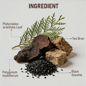 Savon triangulaire naturel He Shou Wu et sésame noir, <span class=keywords><strong>shampoing</strong></span> capillaire à l'herbe de Platycladus pour cheveux noirs, contrôle du sébum et lissage - Product Image 5