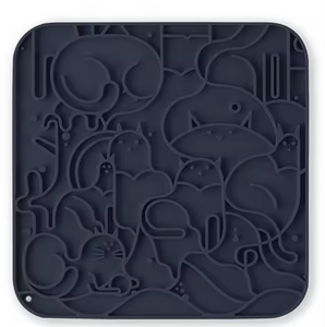 Anti-Verschlucken Langsam-Fress-Hundematte Leckmatte mit Filigranen Mustern Geistige Beschäftigung Futterspender für Schnellfresser - Product Image 1