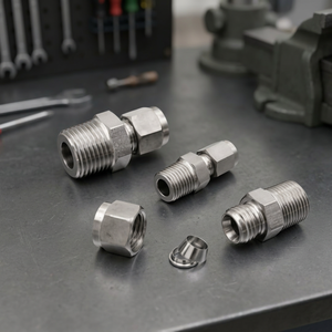 Raccord de tube à double ferrule en acier inoxydable de qualité supérieure pour l'instrumentation industrielle, les systèmes hydrauliques, pneumatiques et de tuyauterie de processus - Product Image 3