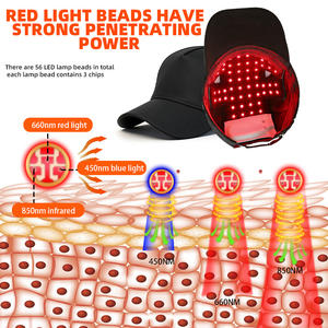 หมวกบำบัดด้วยแสงสีแดงไร้สาย 3 ความยาวคลื่น 450 นาโนเมตร 660 นาโนเมตร 850 นาโนเมตร สำหรับการเจริญเติบโตของเส้นผม - Product Image 2
