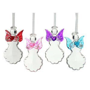 Glass Crafts Figurine Customized Hand Made Handwork Miniature Lampwork Art Glass Christmas Craft Angel