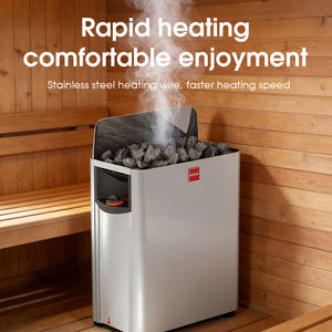 Nouveau modèle de sauna à vapeur sèche personnalisable ODM, <span class=keywords><strong>Harvia</strong></span>, avec chauffage électrique en acier inoxydable mural de 6 kW, équipement de sauna - Product Image 2