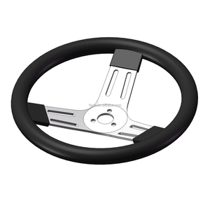 Voiture de course automobile universelle 3 boulons <span class=keywords><strong>13</strong></span> "volant en aluminium à 3 trous avec rayons polis Style de course - Product Image 5