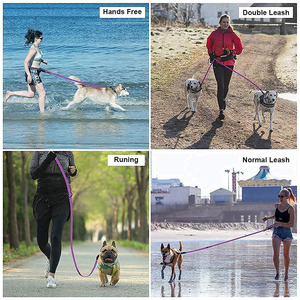 Laisse multifonctionnelle en PVC pour chien <span class=keywords><strong>de</strong></span> compagnie, crochets à pression robustes, décoration <span class=keywords><strong>de</strong></span> rivet <span class=keywords><strong>de</strong></span> grande taille pour petits et moyens chiens, vente en gros - Product Image 6