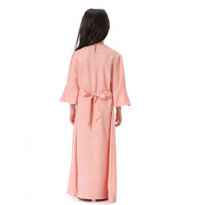 Abito Lungo Musulmano <span class=keywords><strong>Pronto</strong></span> da Indossare per Bambine, Abbigliamento Moderno Mediorientale con Maniche Lunghe, Abaya - Product Image 4