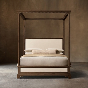 Letto a Baldacchino in Tessuto <span class=keywords><strong>Oliviero</strong></span>, Letto Imbottito di Lusso King/Queen, Personalizzabile per Hotel e Ville - Product Image 4
