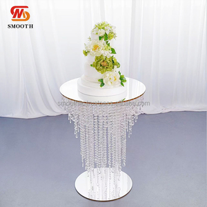 Table à gâteau en acier inoxydable de haute qualité, lisse, détachable, pour événements et mariages, table de luxe dorée pour mariage - Product Image 6