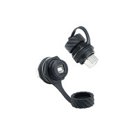 Conector Hembra USB Tipo B de Montaje en Panel LSHITECH M20.8 con Tuerca Frontal Roscada, Adaptador, Opciones de Soldadura y Conexión Directa