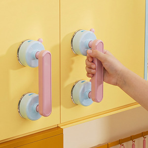 Poignées de porte à ventouse Dopamine, poignée double ventouse pour porte vitrée, réfrigérateur, salle de bain, toilettes, plastique, luxe léger - Product Image 4