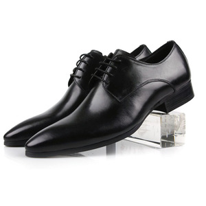 Chaussures de ville formelles en cuir imperméables à enfiler pour hommes, à bout pointu, respirantes, avec doublure anti-odeur, embout renforcé et soutien de la voûte plantaire, idéales pour le bureau - Product Image 5