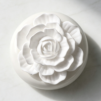 Diffuseur de parfum d'ambiance en pierre de plâtre parfumée à la fleur de porcelaine faite à la main, diffuseur de parfum d'intérieur en céramique pour huiles essentielles