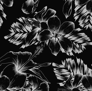 Melissa Hutterite Hot Sale Black White Rose Floral Digital Printing <b>Polyester</b> Koshibo Crepe <b>Fabric</b> for Women Ladies Dress - Product Image 3