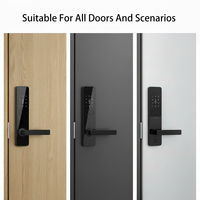 Cerradura Inteligente para Puerta Bluelock TTLock, Aleación de Aluminio, Desbloqueo por Huella Dactilar y Código, Wi-Fi para Almacenamiento de Datos en la Nube, Cerradura con Manija para Puerta