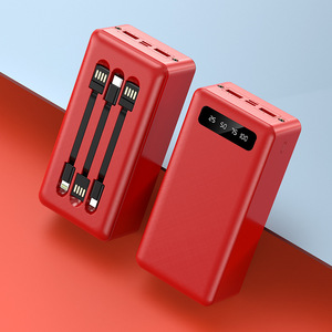 Nouvelle banque d'alimentation 30000mAh 10W Type-C avec câble détachable Chargeur rapide 2-en-1 et plusieurs ports USB Porte-clés Portable UK Socket - Product Image 6