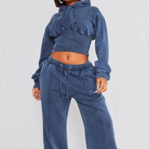 Set di <span class=keywords><strong>Jogger</strong></span> <span class=keywords><strong>donna</strong></span> con logo personalizzato 2 pezzi Set di pantaloni sportivi da ginnastica Unisex tuta con cappuccio <span class=keywords><strong>Oversize</strong></span> - Product Image 1