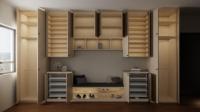 Armoire murale de chambre à coucher moderne et luxueuse sur mesure Lesso Home, grande capacité de rangement, dressing intégré, armoire du sol au plafond en bois de qualité ENF