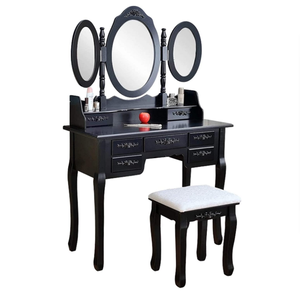 <span class=keywords><strong>Coiffeuse</strong></span> Pliable 3 Miroirs avec 7 Tiroirs <span class=keywords><strong>Coiffeuse</strong></span> Simpliste Reine et Dressing - Product Image 1