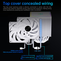 SNOWMAN Ventilateur de refroidissement CPU à double tour MT660, 6 caloducs, dissipateur thermique pour LGA 1700 1200 1366 115x AM5 AM4, Vente Flash