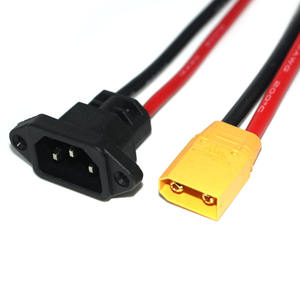 XT90 Stecker-Buchse-Kabel XT90 Stecker auf C14 Einbaustecker-Kabel mit Staubschutzkappe für RC <span class=keywords><strong>Lipo</strong></span> Akku FPV Drohne - Product Image 4