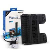 Support de charge et de refroidissement TP4-882 pour manettes PS4/PS4 Slim/PS4 Pro avec ventilateur vertical et station de charge