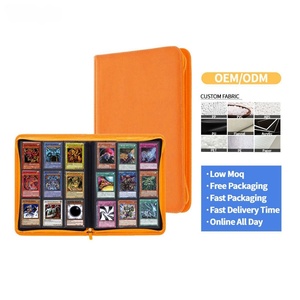 FUXI OEM/ODM Álbum de Cartas Coleccionables de Mezclilla y Cuero PU con 9 Bolsillos y Logotipo Personalizado para Pokémon, Yu-Gi-Oh, MTG, TCG y Postales - Product Image 1