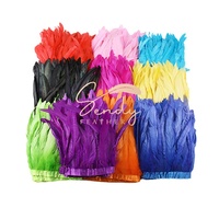 Décoration de Fêtes, Costumes de Carnaval, Plumes de Coq Teintes 25-30cm 30-35cm, Tissu en Dentelle à Franges Teintes, Accessoire Vestimentaire