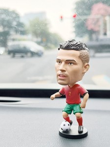 Adorno de Coche de Fútbol, Muñeco de PVC con Cabeza Móvil de Cristiano Ronaldo con Diseños de Yamal, Sun Xing Min y Harland - Product Image 2
